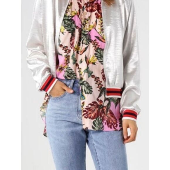 NEW Free People Women’s Small Under The Palms Button Down Blouse Shirt - Picture 1 of 14